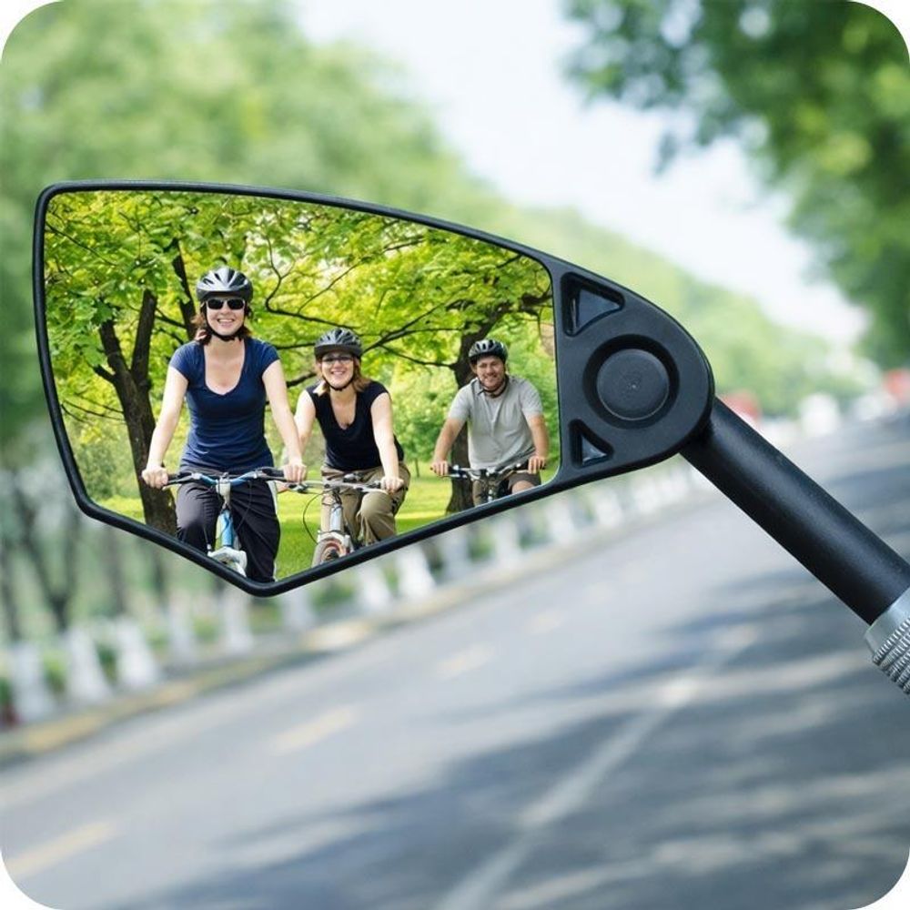 MUNDO® Fahrradspiegel - 360° verstellbar blendfrei konvexes Glas für Lenker 20–23 mm links montierbar