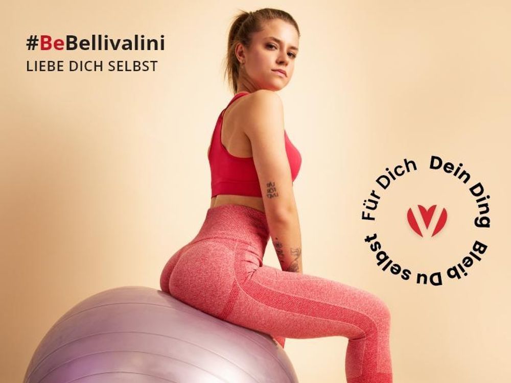 Bellivalini Sport Leggings Damen High Waist Push Up Scrunch Fitness  BLV50-254 (Dunkelgrau Melange, M)