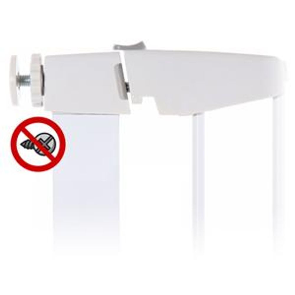 Kidimax® Treppenschutzgitter Erweiterung (Verlängerung) 12 cm, steckbarer Gitter Aufsatz für Treppenschutz, weiß