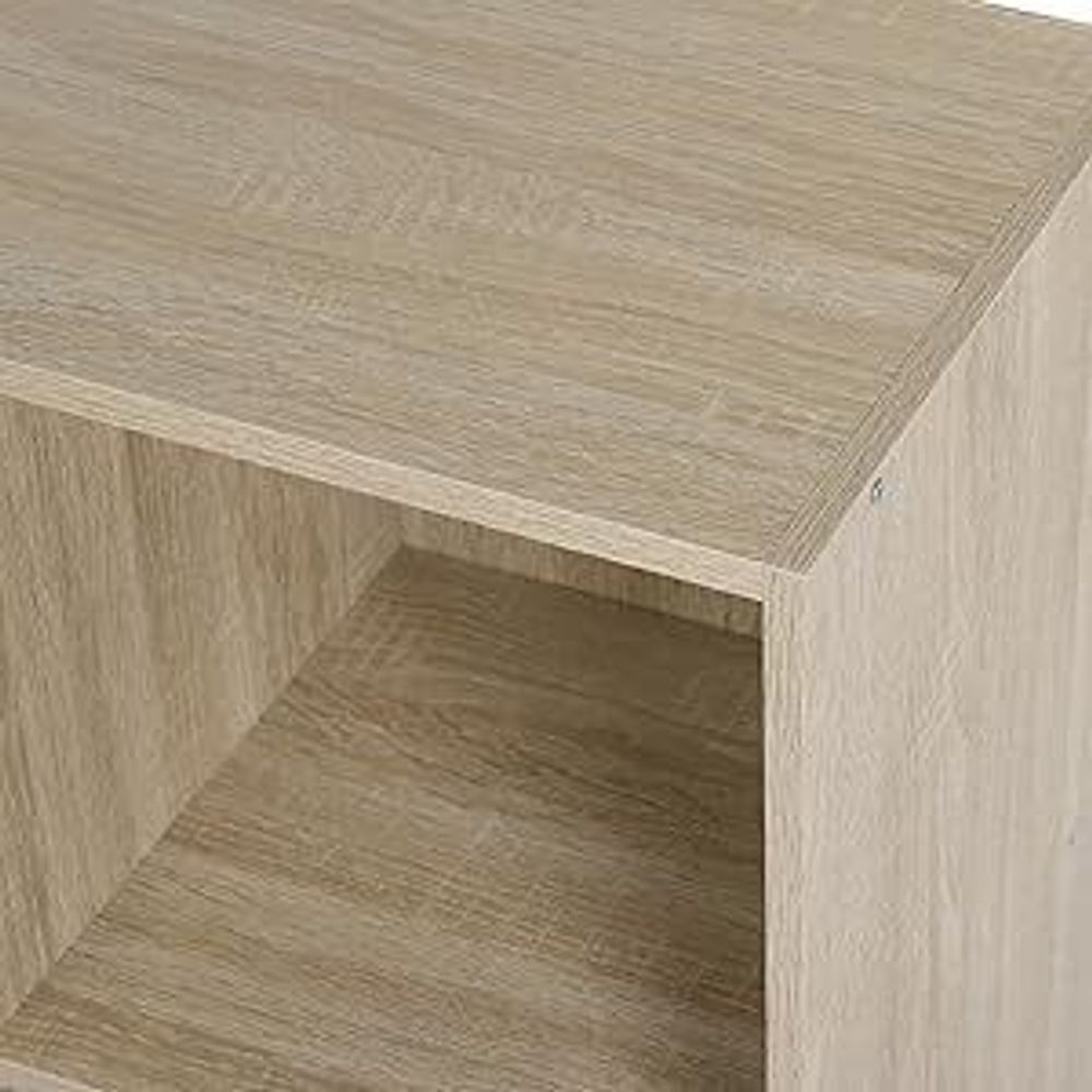 WOLTU Bücherregal Würfelregal 4 Fächer, Büroregal Aktenregal, Holzwerkstoff : Weiß Farbe: Weiß