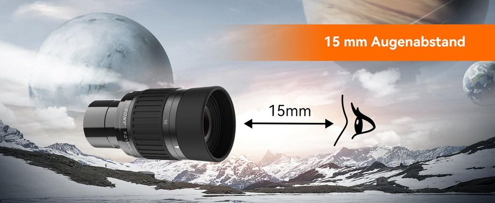 Svbony SV135 Zoom-Teleskop-Okular, 1,25 Zoll, 7–21 mm,60 Grad weites Sichtfeld,7 Elemente 4 Gruppen,Teleskop Zubehör für Planetenbeobachtungsteleskope