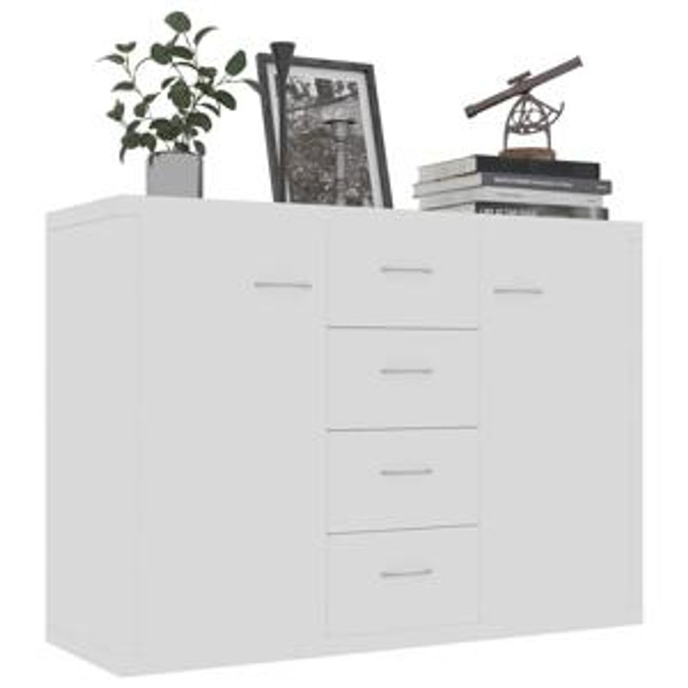 vidaXL Sideboard Weiß 88x30x65 cm Holzwerkstoff