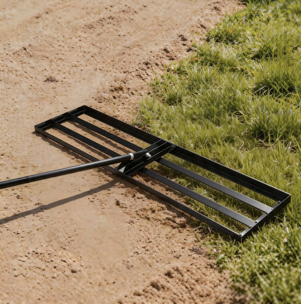 Delphi Tools - Rasenrakel - Hand-Nivellierrechen - Boden-Nivellierer - Gartenwerkzeug - Breite 90 cm