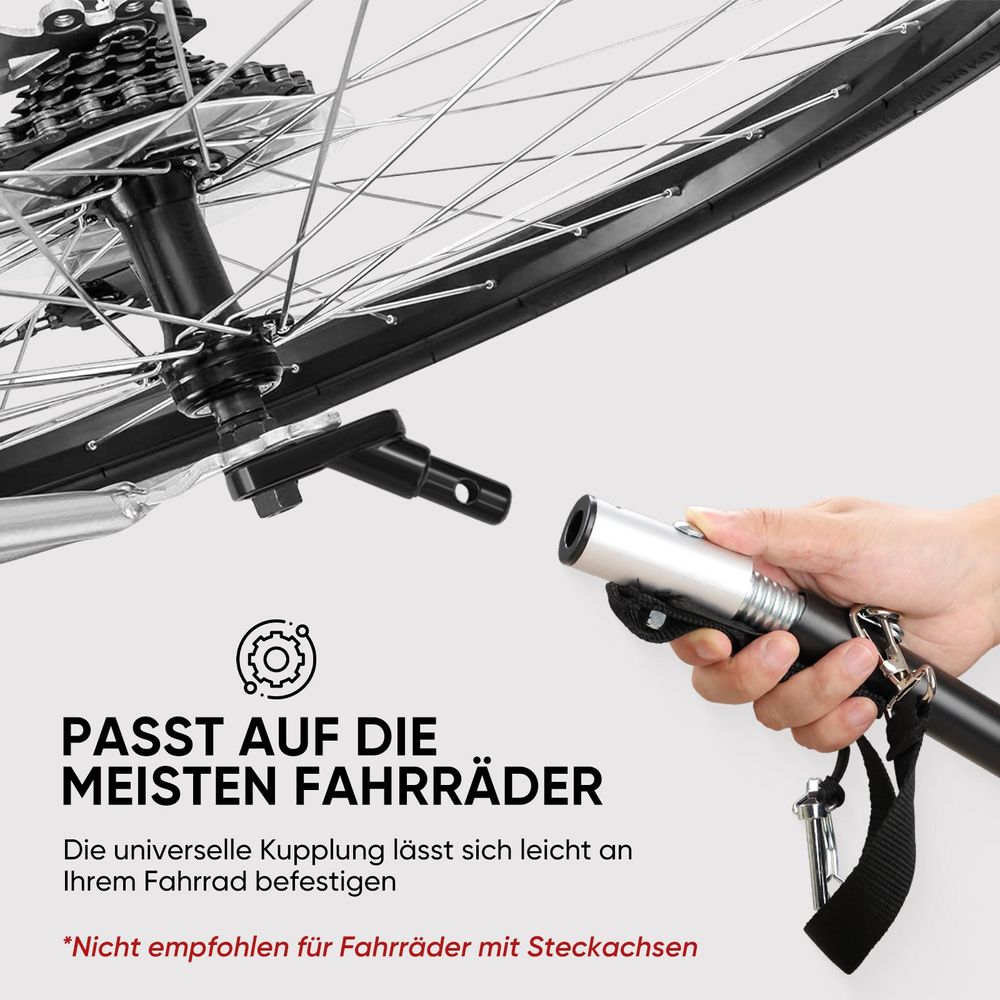 BT920 2‑in‑1 Kinder‑Fahrradanhänger, Aluminium‑Rahmen, 40 kg Tragfähigkeit, für 1‑2 Kinder, Maße: 75 × 28 × 71 cm，Schwarz