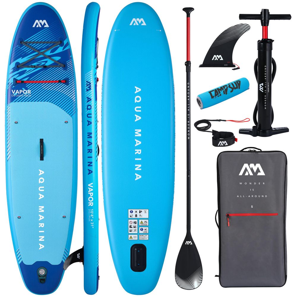 Aufblasbares SUP Board 315 cm Aqua Marina Vapor 10'4 2026 – 140 kg Set inkl. Paddelboje