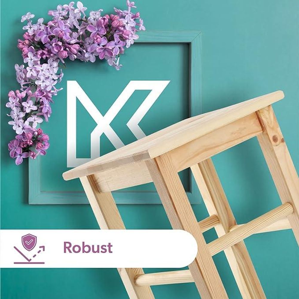 KADAX Holzhocker "Falun", aus natürlichen unlackierten Kiefernholz, Sitzhocker, Tritthocker, Quadratisch