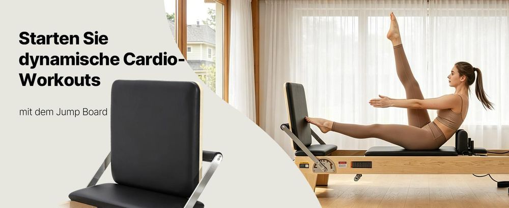 VEVOR Faltbarer Pilates Reformer, Pilates Trainingsgerät für den Einsatz im Home Gym Studio, Pilates Bett mit doppeltem Widerstand - Feder & Schnur, Reformer Set für Fortgeschrittene und Anfänger, bis zu 400 LBS, Nicht faltbar, Ahornholzrahmen-a
