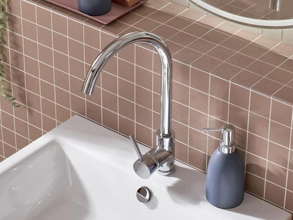 SCHÖNER WOHNEN-Kollektion Waschtischarmatur CANTIS, Chrom, Wasserhahn geeignet für wandhängende Waschbecken und Aufsatzwaschbecken in Bad und Küche