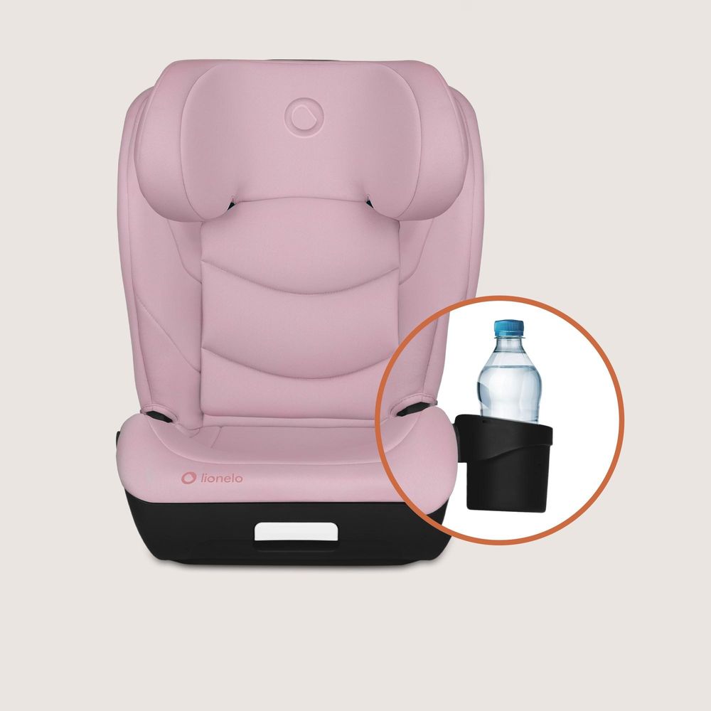 Kindersitz Neal i-Size 100-150 cm, bis 12 Jahren, Verstellbare Kopfstütze, Zusätzliches Seitenschutzsystem, Neigungsverstellung der Rückenlehne Pink
