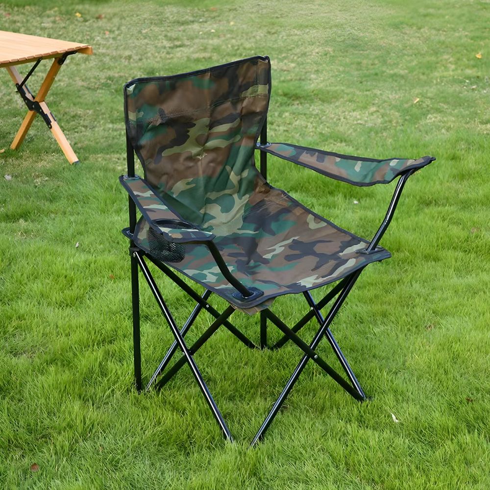 Campingstuhl Grau Angelstuhl Faltstuhl Klappstuhl Regiestuhl Anglerstuhl Gepolstert Armlehnen Tragetasche Strandstuhl Liegestuhl Sonnenstuhl Retoo
