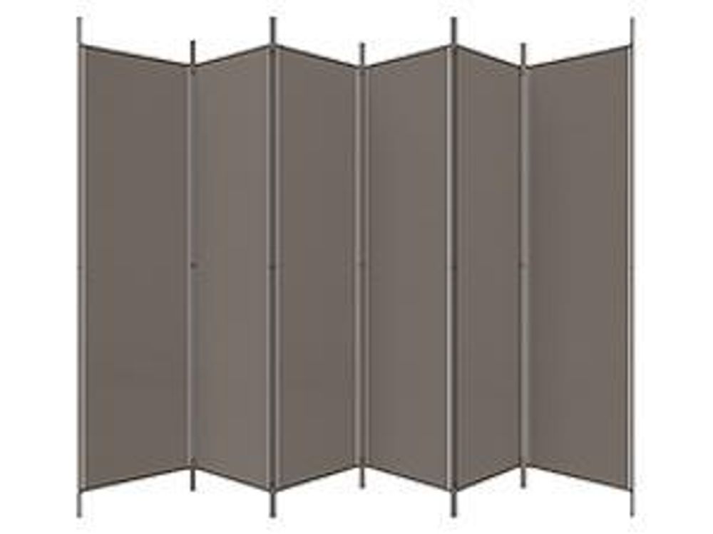 vidaXL 6-tlg. Paravent Anthrazit 300x200 cm Stoff