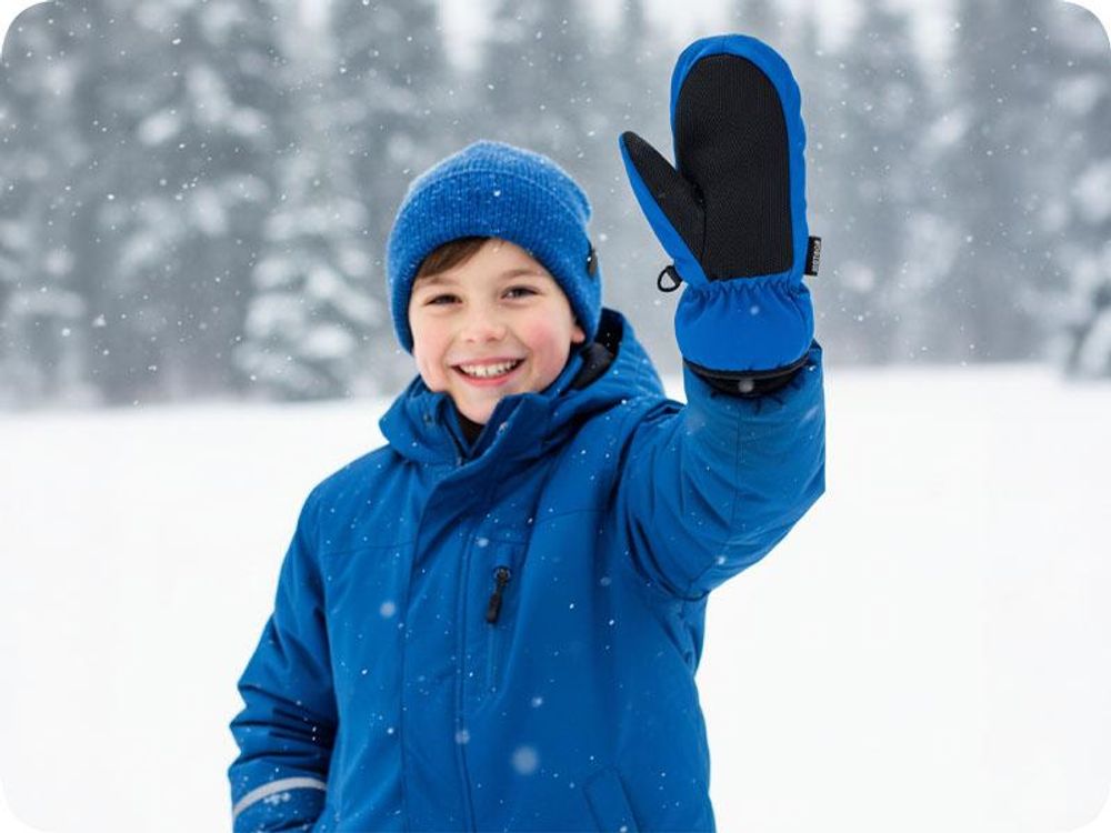 Meteor Orel Winterhandschuhe S – Dunkelblau/Schwarz, Wasserdicht & Warm für Winteraktivitäten & Outdoor