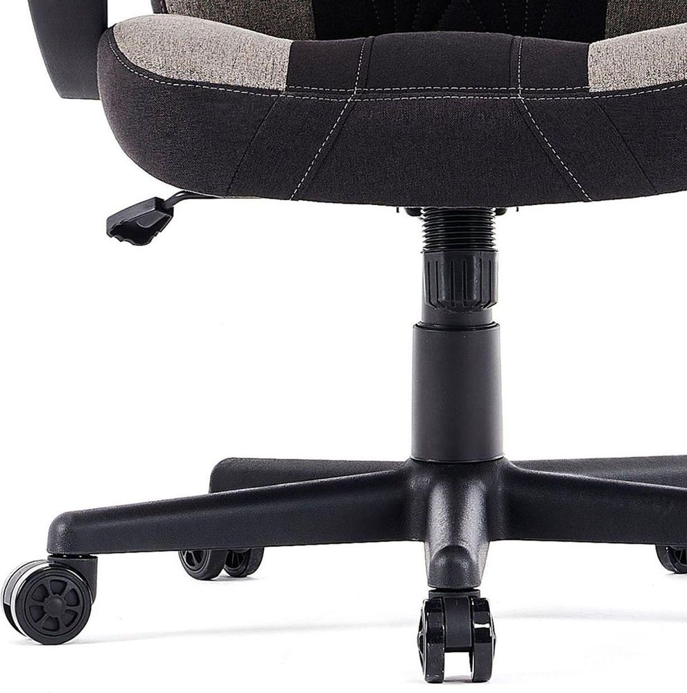 SENSE7 Prism Gaming Krzesło materiałowe czarno-szare – ergonomiczne krzesło biurowe Krzesło do komputera Krzesło dla graczy FlowTech™, pianka HR, tkanina HDF™