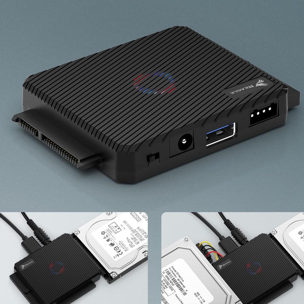 USB 3.1 auf SATA und IDE Adapter für 2.5 / 3.5 Zoll Laufwerke HDD SSD Reagle mit 12V 3A