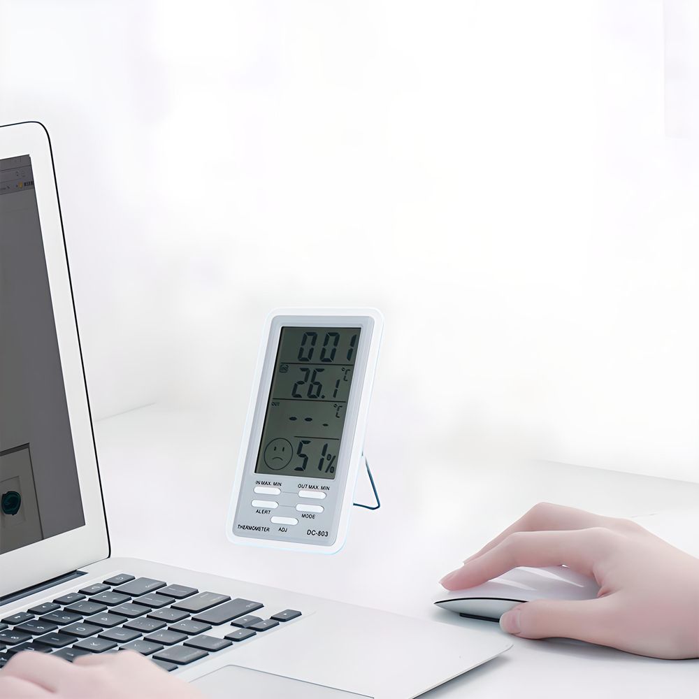 Thermometer Hygrometer Digital mit LCD Sensor Temperatur Thermo-Hygrometer Luftfeuchtigkeit Raumthermometer Babyzimmer Wohnzimmer Büro Kühlschrank Retoo