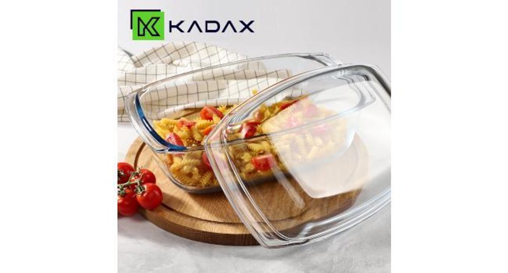 KADAX Glasbräter "Acri", Auflaufform mit Deckel, feuerfestes Gefäß, Glasauflaufform, Rechteckig, 5.8L
