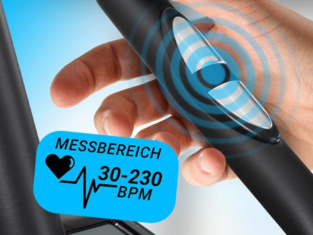 Miweba Sports Crosstrainer MC500 | LCD-Display - Pulsmessung - Heimtrainer - Ellipsentrainer - 8 Widerstandsstufen - 7 kg Schwungmasse - Heim Workout
