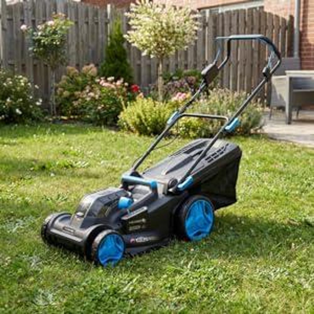 HÖGERT TECHNIK - Akku Rasenmäher 43 cm -Hat keine Batterien - kabelloser Gartenmäher für kleine und mittlere Rasenflächen