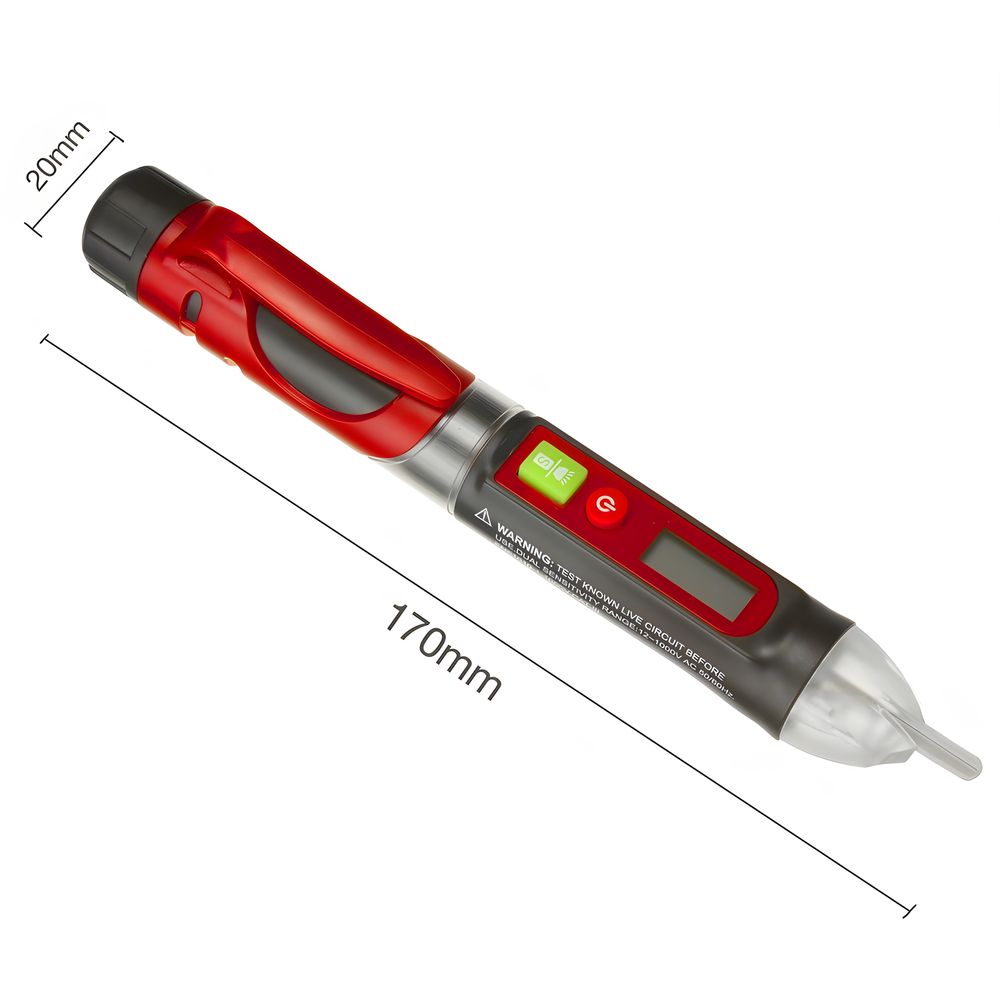 Berührungsloser Spannungsprüfer, Multimeter, LED-Anzeige, AC DC Spannungsmesser, Automatiktaschenlampe, Dectetor, Sensor 12-1000V Retoo