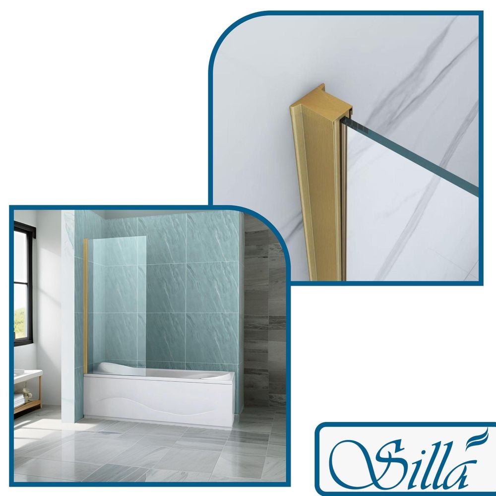 Silla, duschwand badewanne 50x150, duschwand aus glas, badewannenaufsatz, faltwand