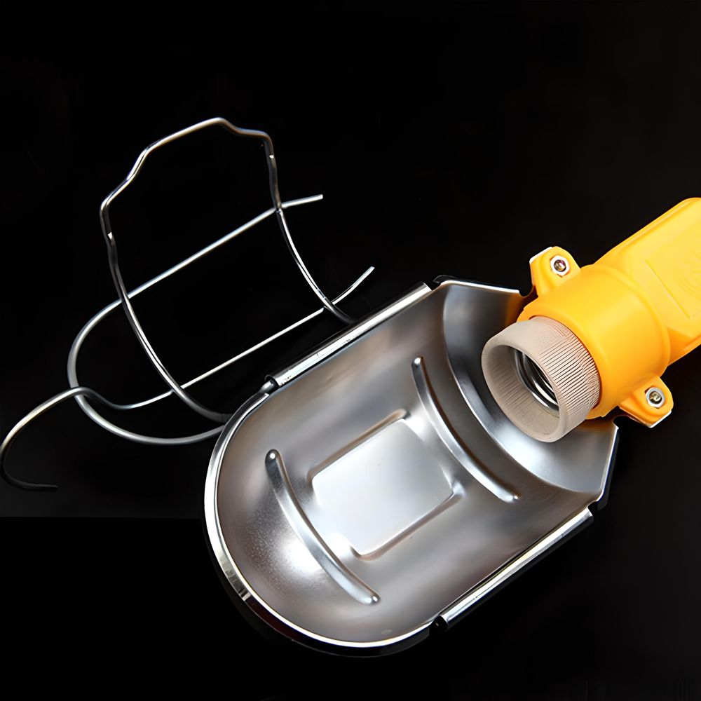 Arbeitsleuchte E27 Baulampe Werkstattleuchte Handleuchte Werkstattlampe Arbeitsstrahler mit 10m Netzkabel Lampenkabel Taschenlampe Gelb Retoo