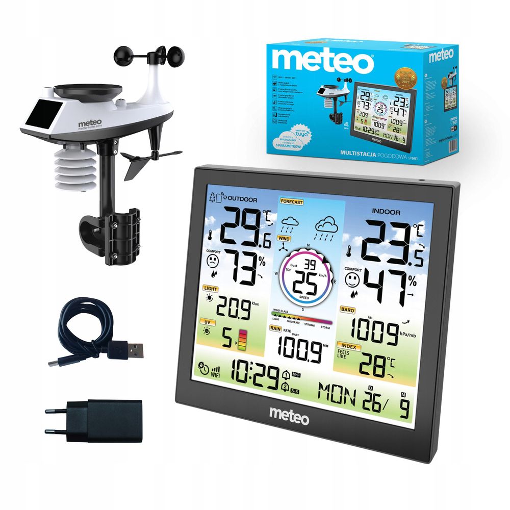 Wettervorhersage mit Piktogrammen auf der METEO SP601