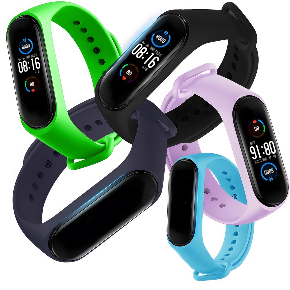 5x Erzatz Armband Ührenband Ührenarmband Band für Xiaomi Mi Band 5, 6, 7 Retoo