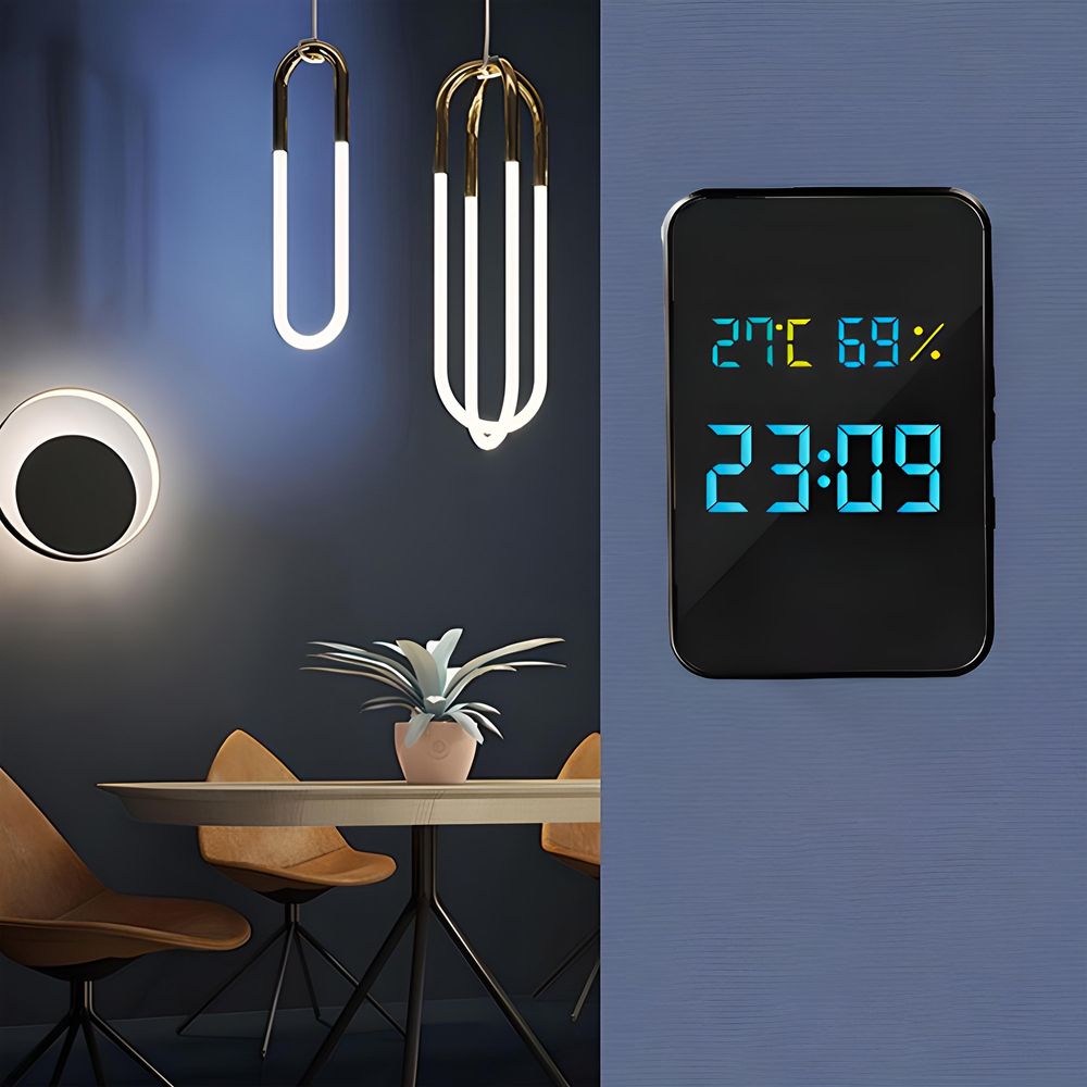 Türklingel Funkklingel Set mit Uhr und Thermometer Funk Klingel Kabellose 38 Melodien LED Hygrometer 150M Reichweite Haustür Retoo