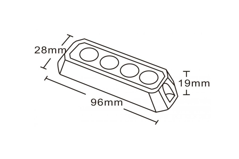LED Stroboskoplicht 4x LED orange R65 R10