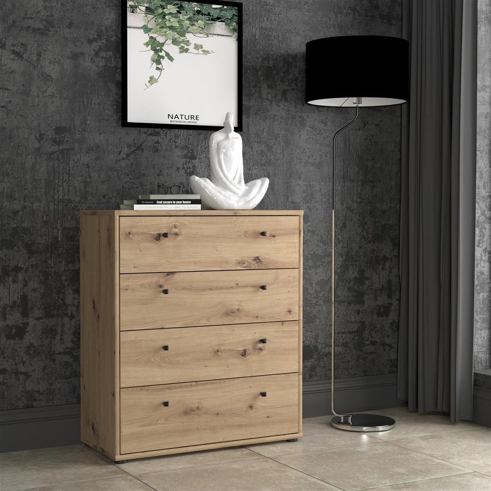freiraum Kommode Tembi – moderne Kommode mit 4 Schubladen und Artisan Eiche Nachbildung