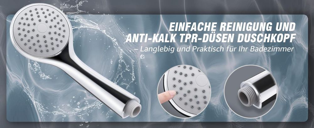 Homelody Duschsystem Ohne Armatur, Dusche Set mit Regendusche, Duschset Badewanne, Duschstange mit Brause,Chrom Duschgarnitur Duschkopf,Edelstahl