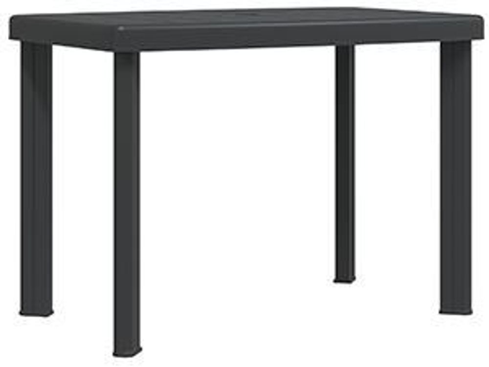 vidaXL Table de jardin anthracite 101x68x72 cm plastique