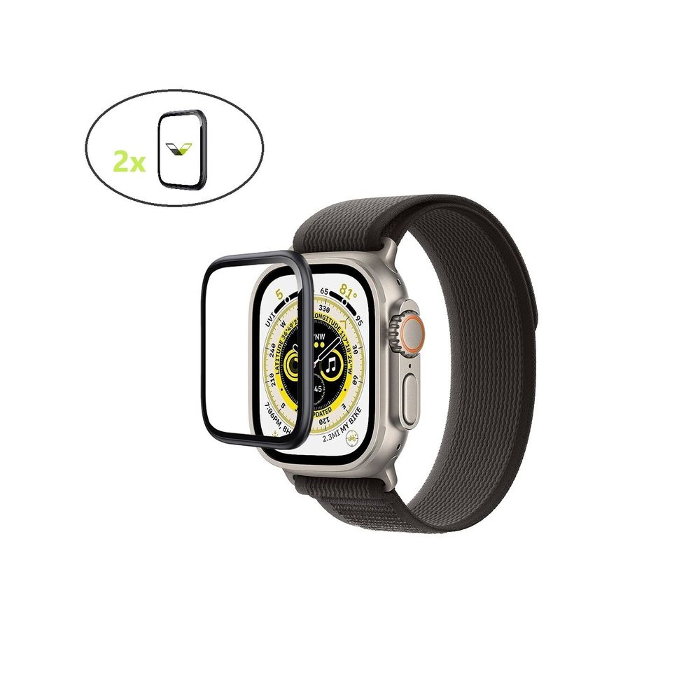 2 Stück 9H Displayschutz passt für Apple Watch Ultra 2, 49mm Schutzglas