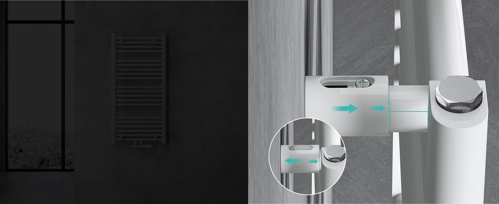 doporro Design Badheizung 100x60cm Anthrazit Röhrenheizkörper Horizontal Mittelanschluss Bad-Heizkörper Ohne Heizstab RHE