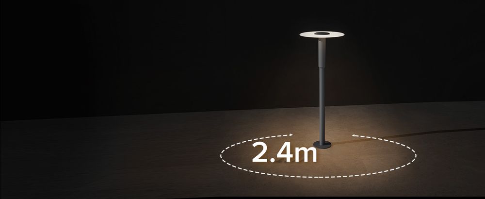 doporro Außenleuchte Wegeleuchten Außen, 6W LED Stehleuchte, 3000K Aussenleuchte Stehlampe, Außenpollerleuchte 80.4CM IP65 Sandgrau dunkel StellaeLights