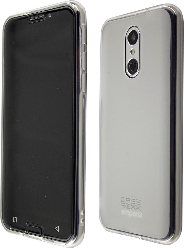 caseroxx Schutz-Hülle TPU-Hülle kompatibel mit Emporia Smart 3, Gummi Handy Tasche weiß-transparent