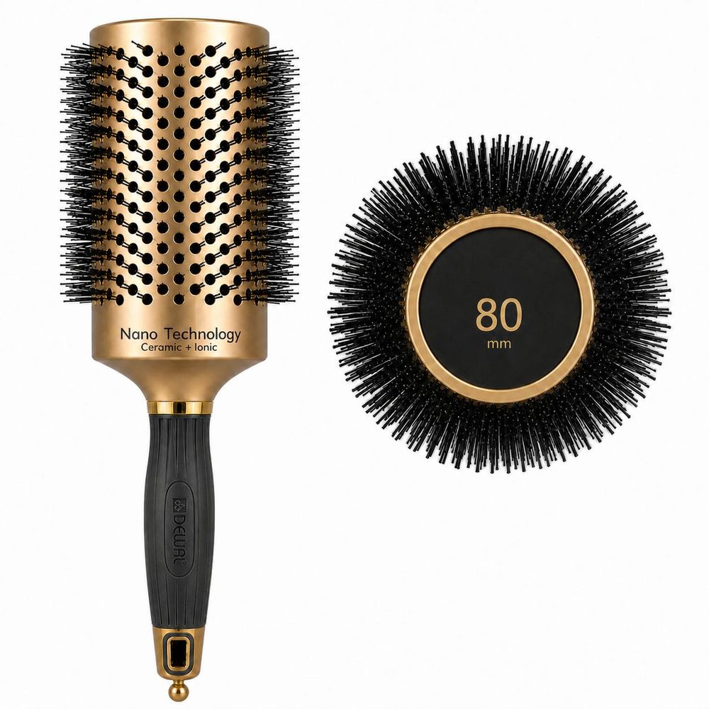 Ronde föhnborstel 80 mm goud