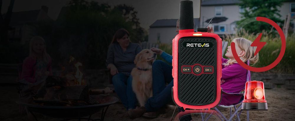 Retevis RT15 KInder Walkie Talkie, PMR Funkgeräte, 1000 mAh Li-on Akku, VOX, Mini, Walkie Talkie Aufladbar für Familienausflüge, Wandern, Camping