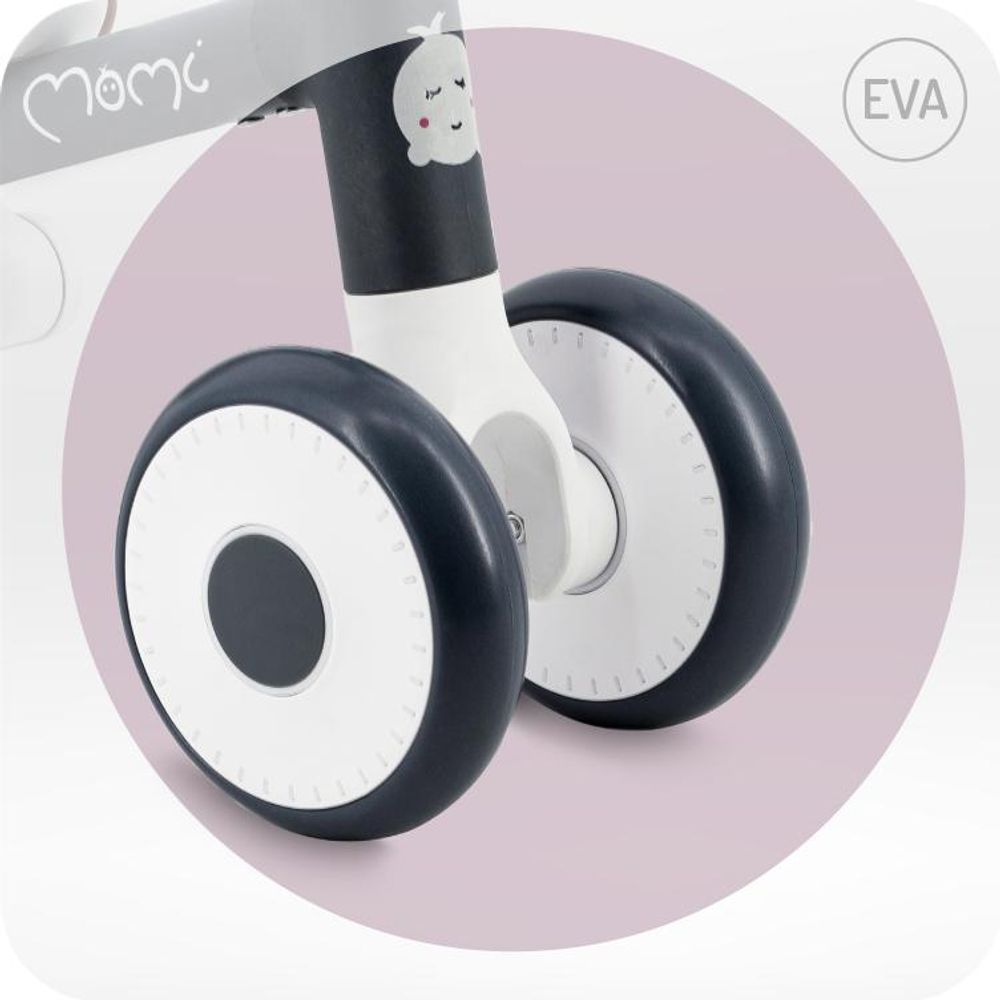 MoMi DEX – Faltbares 2-in-1 Laufrad & Dreirad ohne Pedale, leicht, werkzeuglos montierbar, verstellbarer Sitz, ab 12 Monaten, bis 20 kg – Graphit