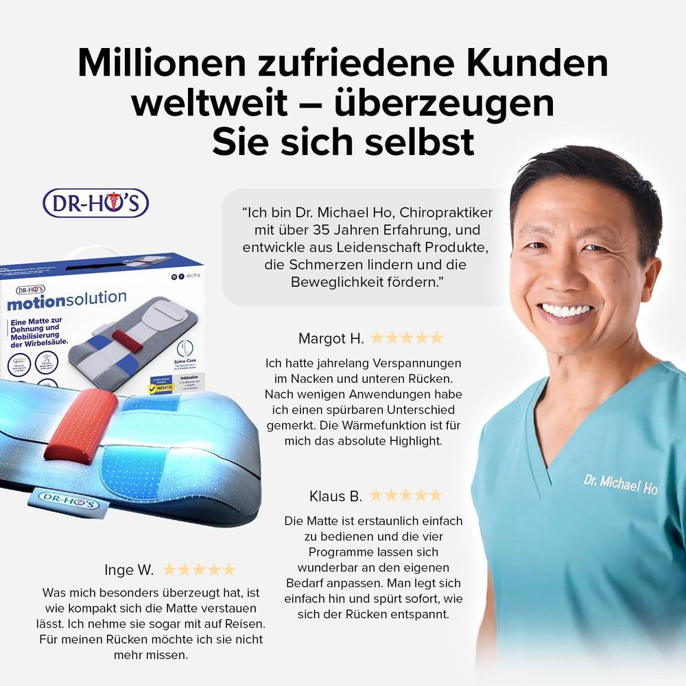 DR-HO’S MotionSolution Matte für Wirbelsäulenpflege und Anwendung zu Hause