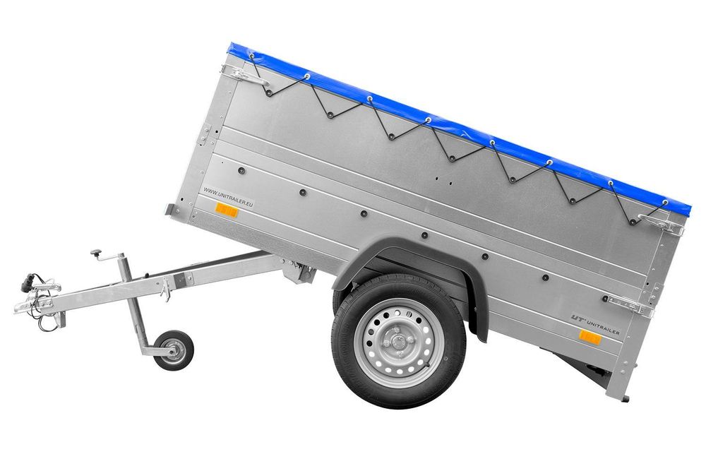 Kippbarer Pkw Anhänger GARDEN TRAILER 200 KIPP mit zusätzlichen Bordwänden, Stützrad und Flachplane
