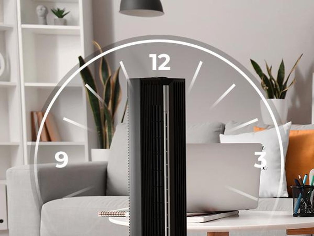Balter 5-in-1 Ventilator mit Wasserkühlung, Turmventilator, Fernbedienung, Oszillation, 55 Watt, Luftkühler, Luftreiniger, Luftbefeuchter, sehr leise