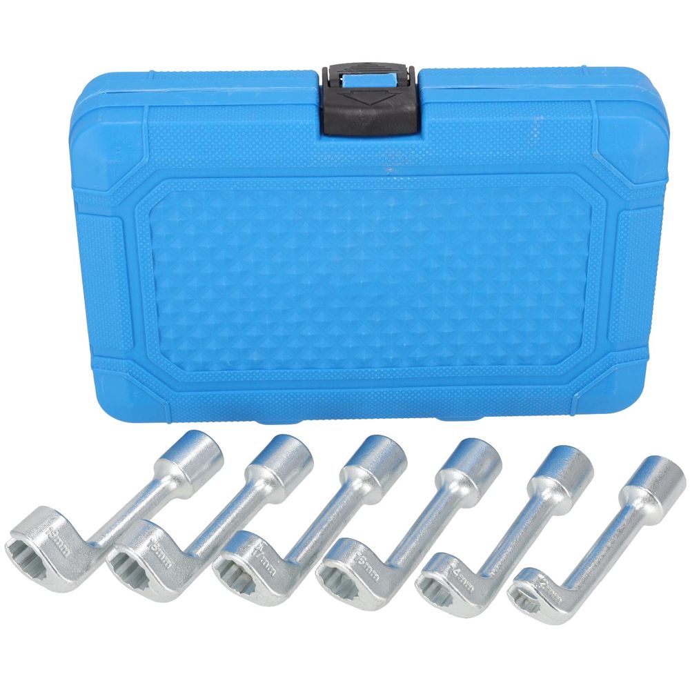 LUXTOM | Leitungsschlüssel, für 1/2', 12-19mm, 6TLG, Offen Schlüssel, für Diesel Kraftstoffleitung, Einspritzleitung Werkzeug