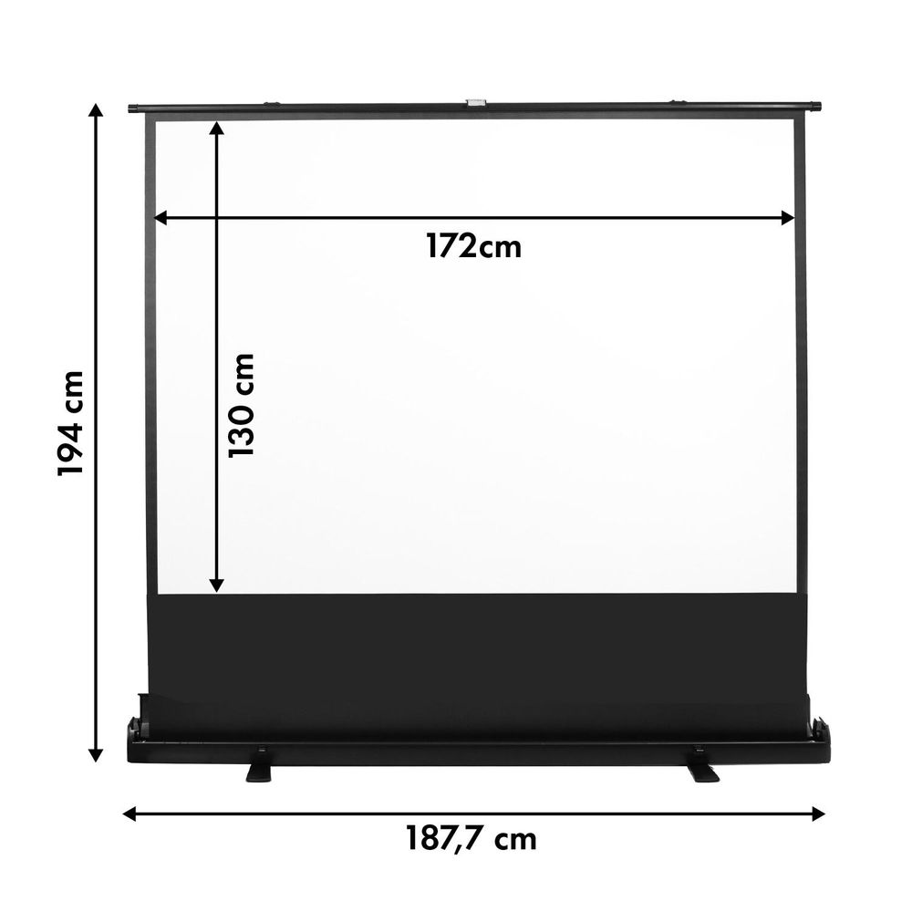 Maclean tragbare Projektionswand, kompakt, bodenstehend, 86", 4:3, MC-963