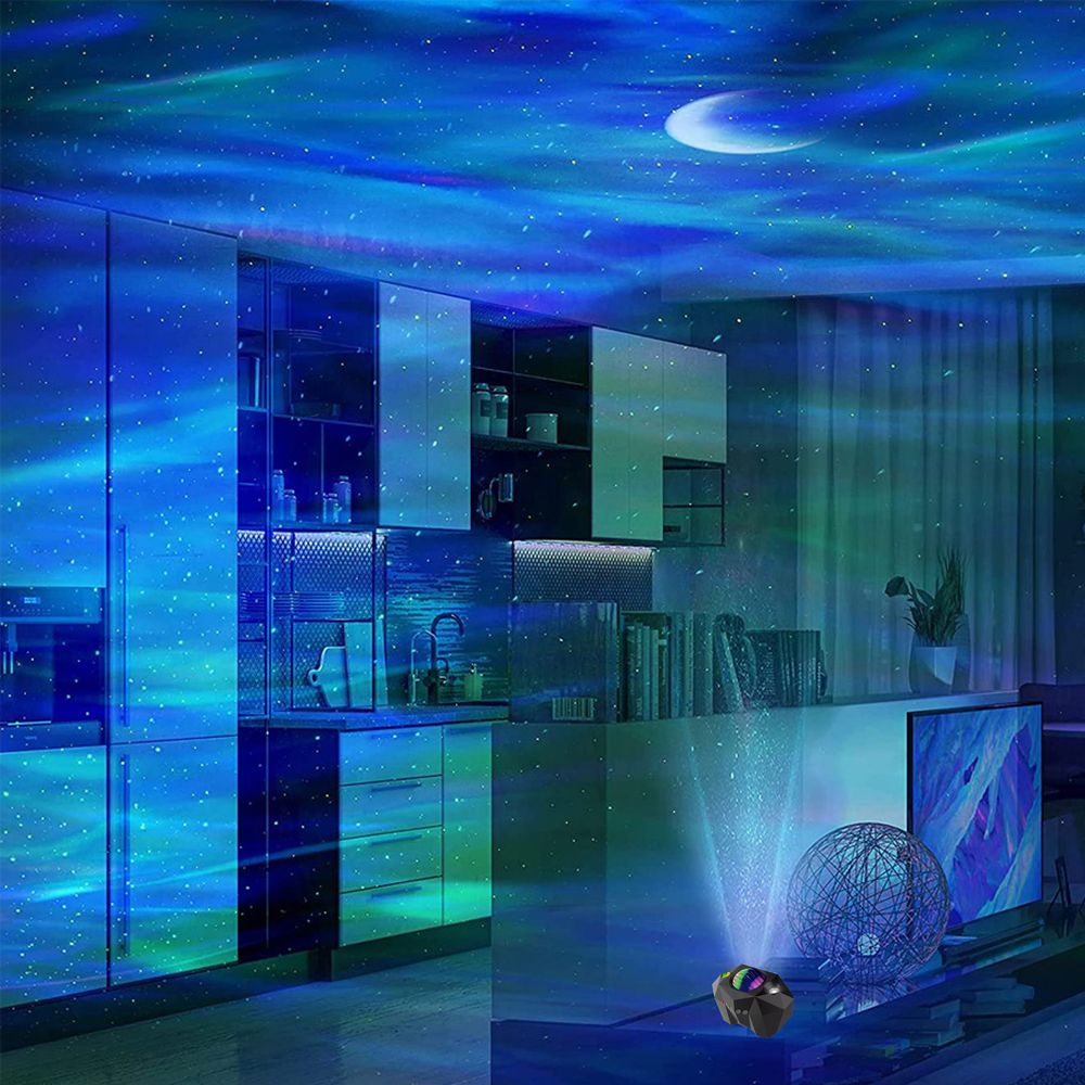 Sternenhimmel Projektor LED Lampe Musik Lautsprecher Speaker Fernbedienung Galaxy Atmosphäre Lampe Sternenlicht Schlafzimmer Kinderzimmer Kinder Retoo