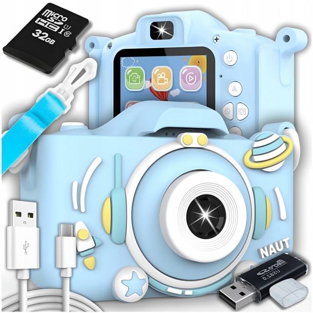 Digitalkamera für Kinder 40MP Spielzeugkamera mit Spielen + 32GB Karte