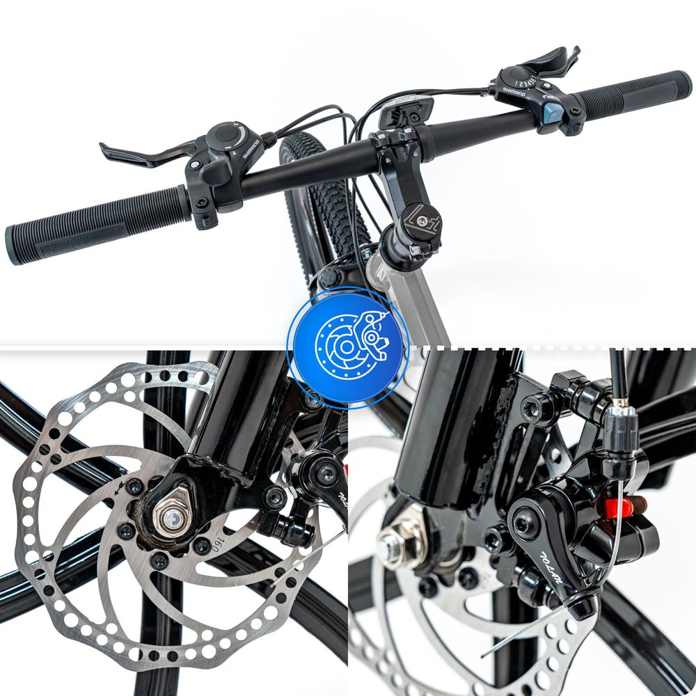 Voltouri Klappbares Mountainbike 26" – 21 Shimano-Gänge, Doppelfederung, Scheibenbremsen