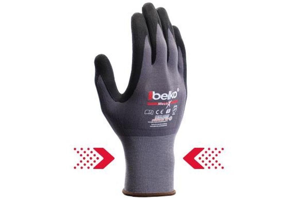 Belko® MechX Arbeitshandschuhe Montagehandschuhe Mechanikerhandschuhe Nylon Gr. 7 (S) - 24 Paar