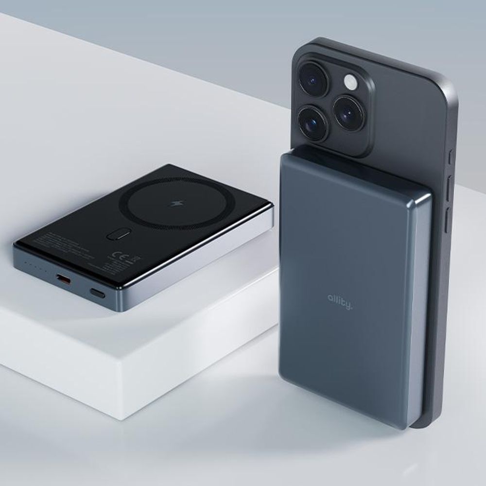 Allity Powerbank wireless APB-300 PD QC 20W 10000 mAh grigio magnetico