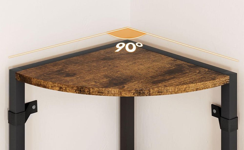 YORBAY Eckregal 6 Ebenen platzsparend Standregal stehend Hoch Regal mit Kippschutz, 170cm